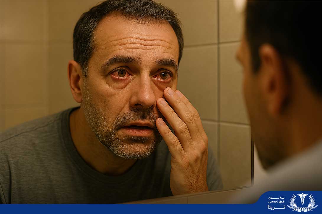قرمزی شدید یا ترشح چرکی