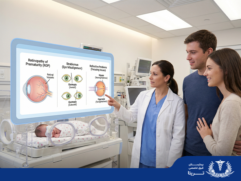 مشکلات بینایی در نوزادان نارس