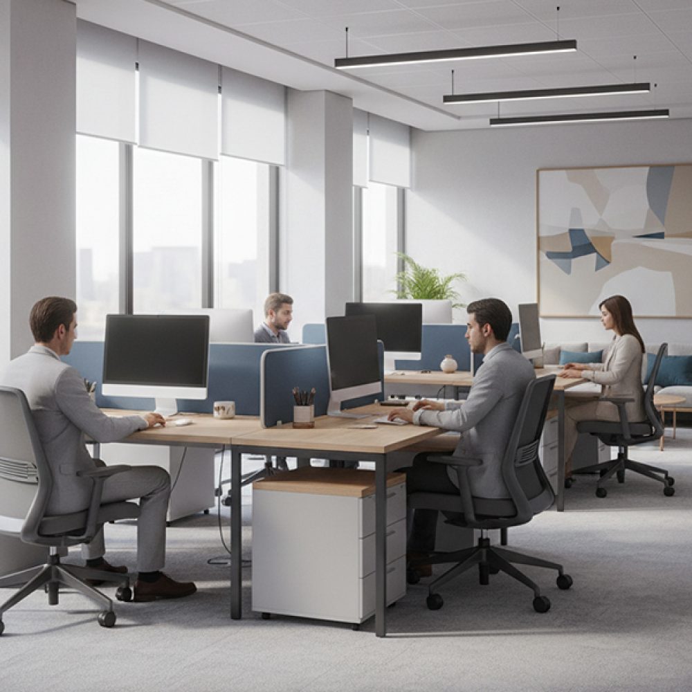 استاندارد نور محیط اداری: راهنمای جامع برای بهبود بهره‌وری و رفاه کارکنان